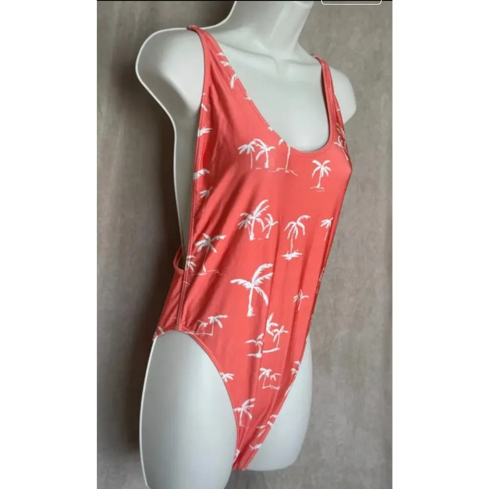 American Apparel Tropical Palm Tree One Piece Swim Suit